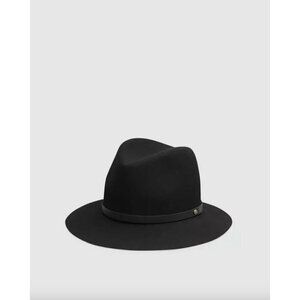 Rag & Bone Floppy Brim Wool Fedora Black Womens Size Small